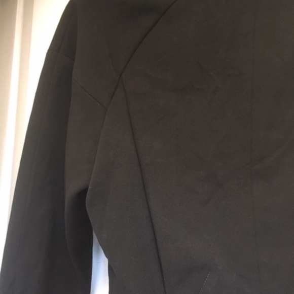 ISABEL MARANT Black Leather Trim Cotton Blazer Jacket Sz 0 - Picture 11 of 11